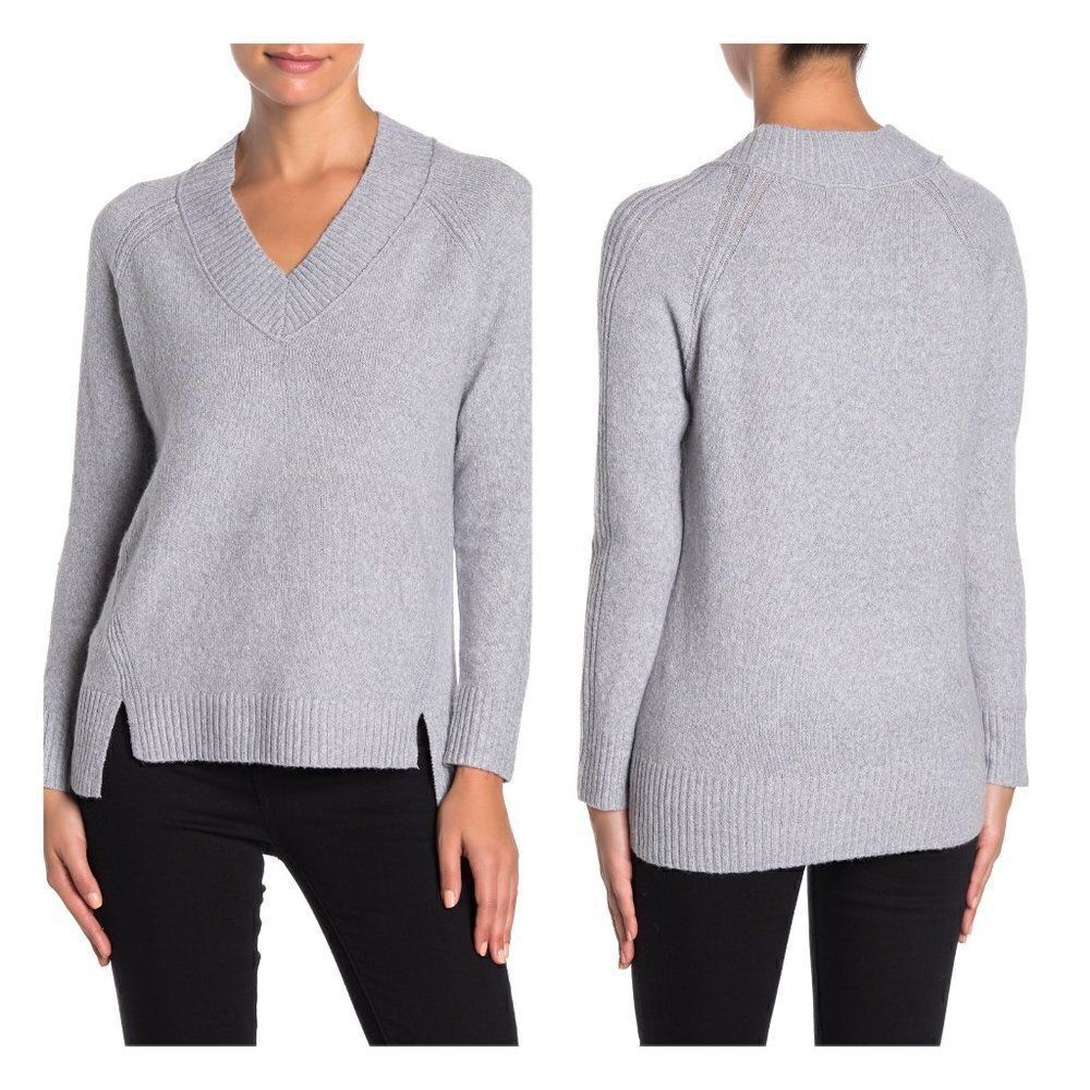 Susina Cozy Portrait V-neck Sweater sz Large